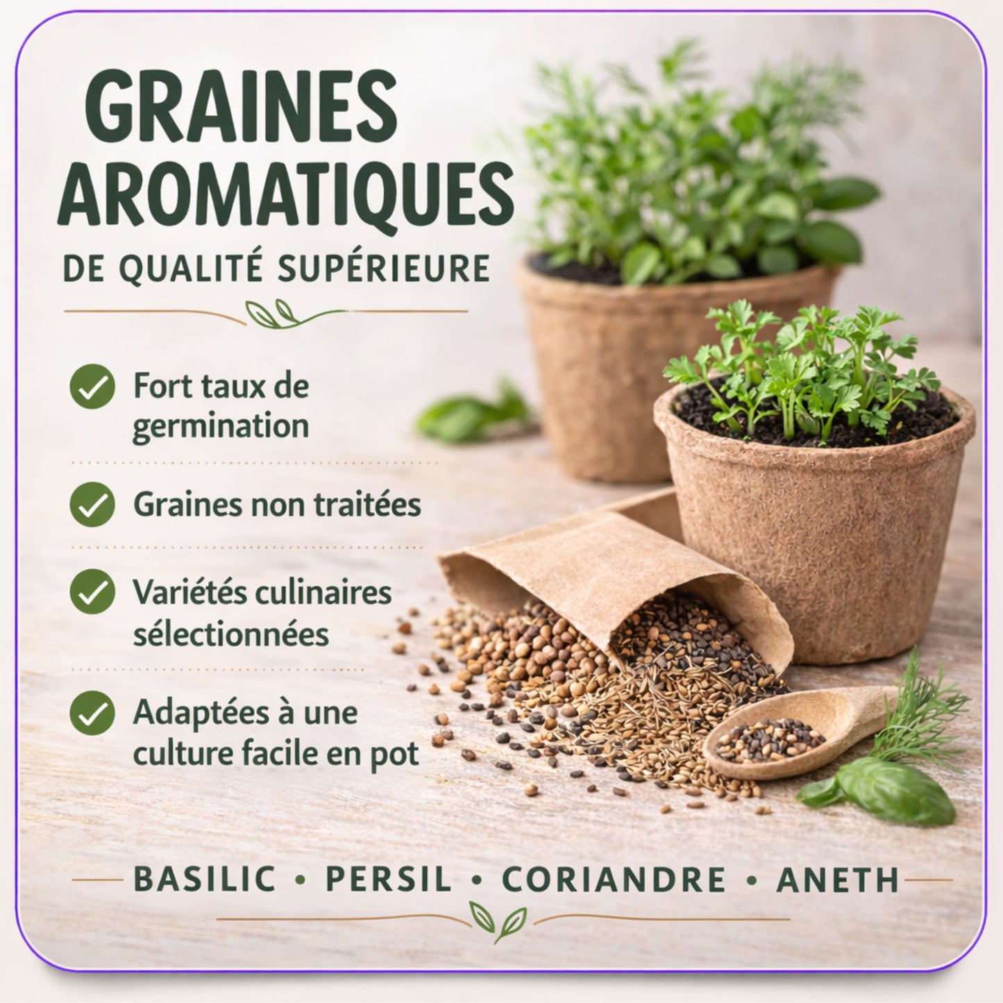 Kit Plantes Aromatiques – Faites pousser vos aromates à la maison