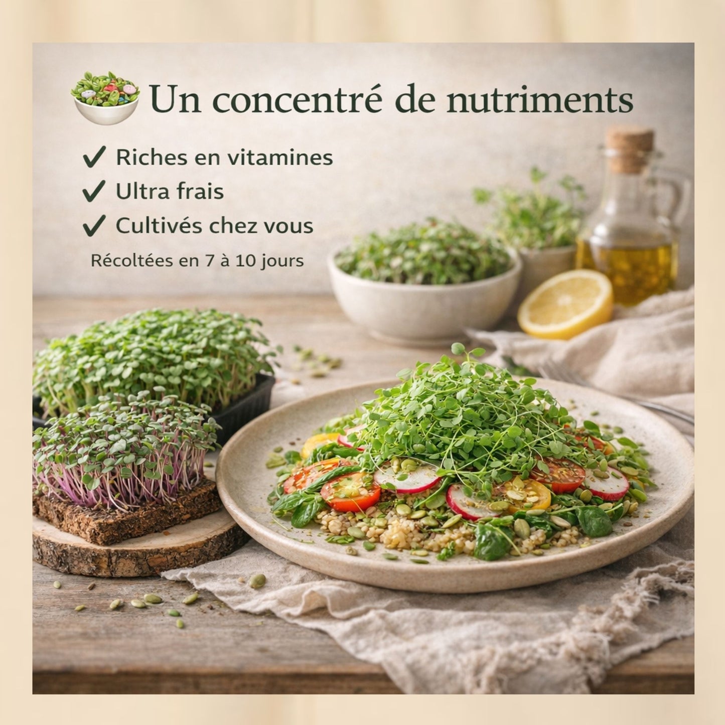 Kit micro-pousses – Faites pousser vos super-aliments à la maison