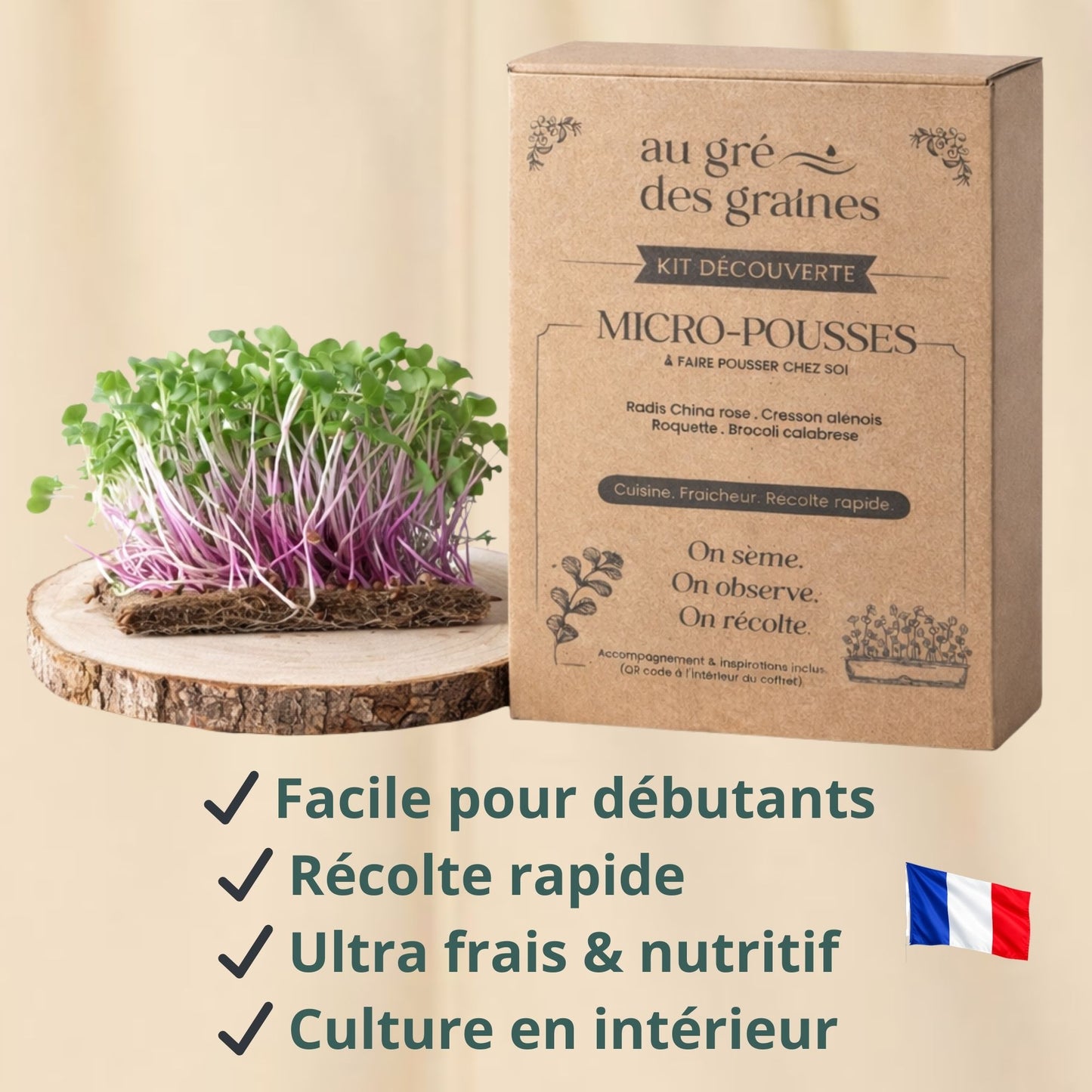 Kit micro-pousses – Faites pousser vos super-aliments à la maison