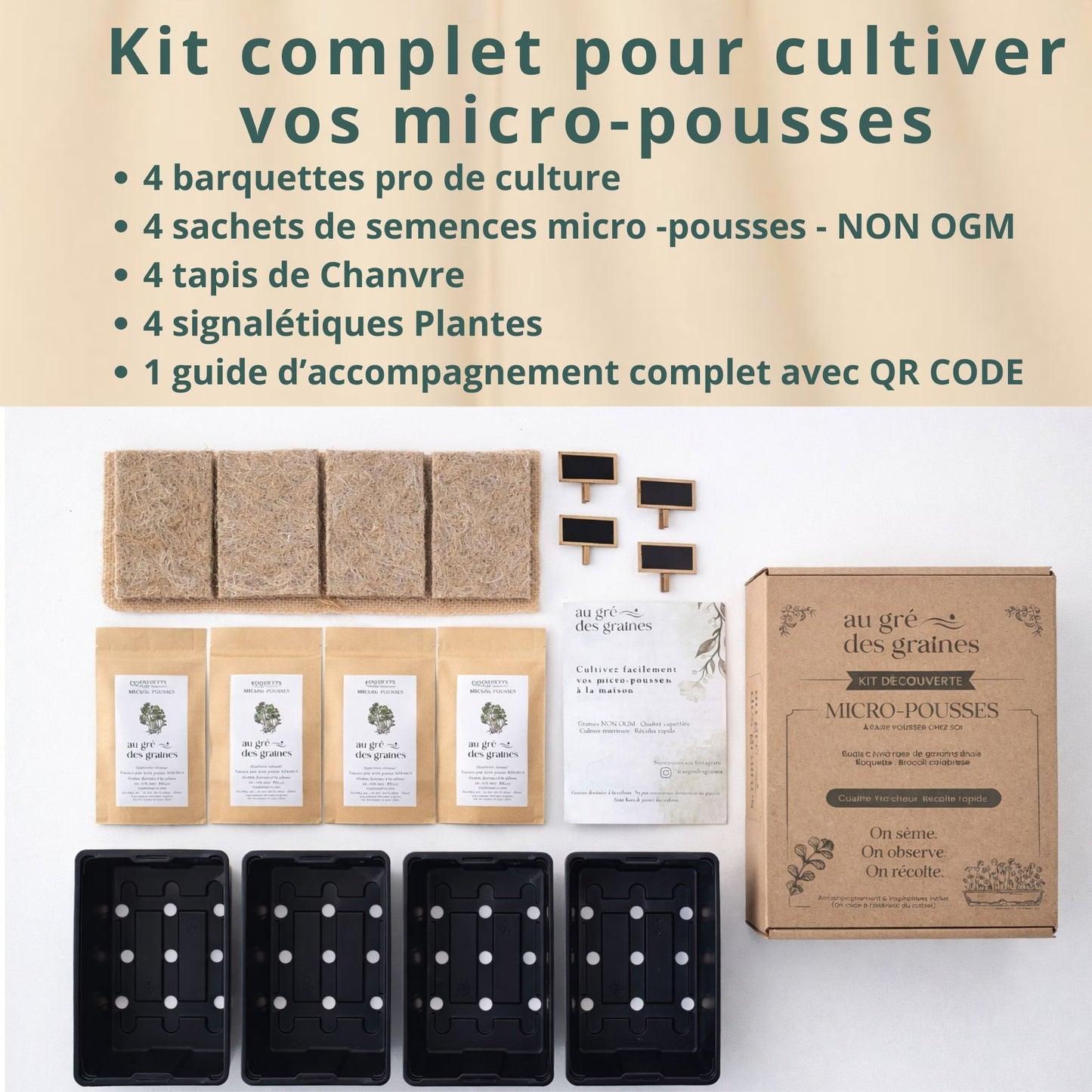Kit micro-pousses – Faites pousser vos super-aliments à la maison