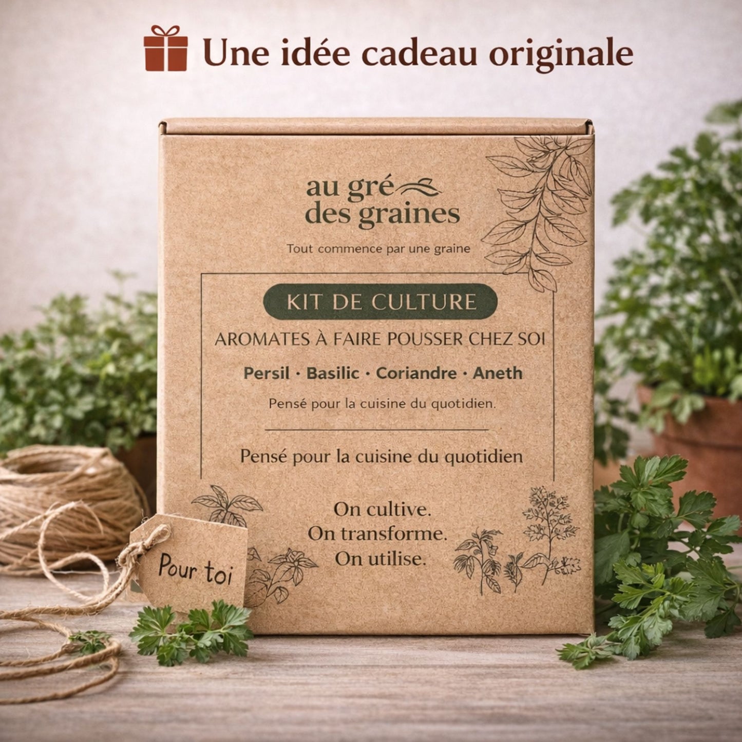 Kit Plantes Aromatiques – Faites pousser vos aromates à la maison