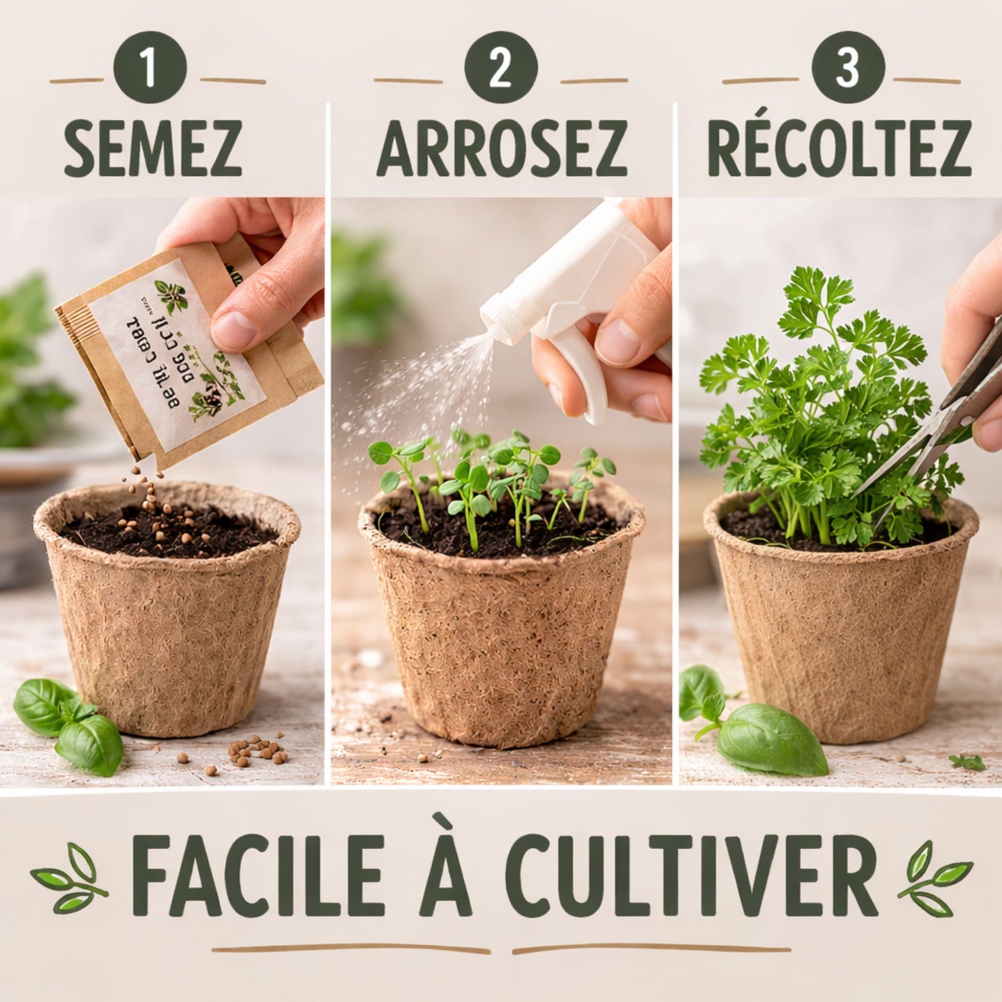 Kit Plantes Aromatiques – Faites pousser vos aromates à la maison