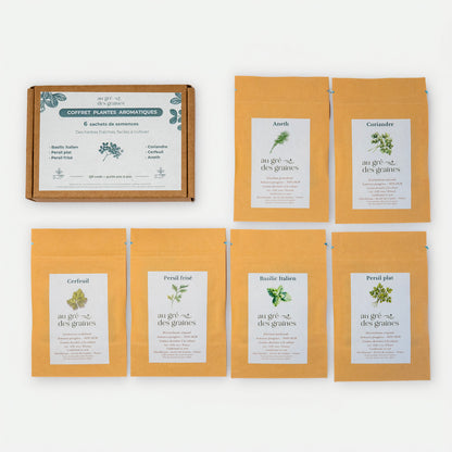 Kit 6 sachets de graines aromatiques – Cultivez & cuisinez toute l’année